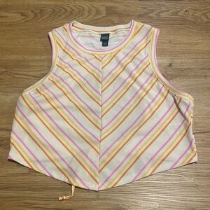 Wild fable stripped open back crop top